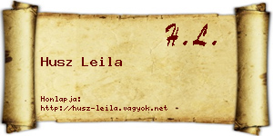 Husz Leila névjegykártya